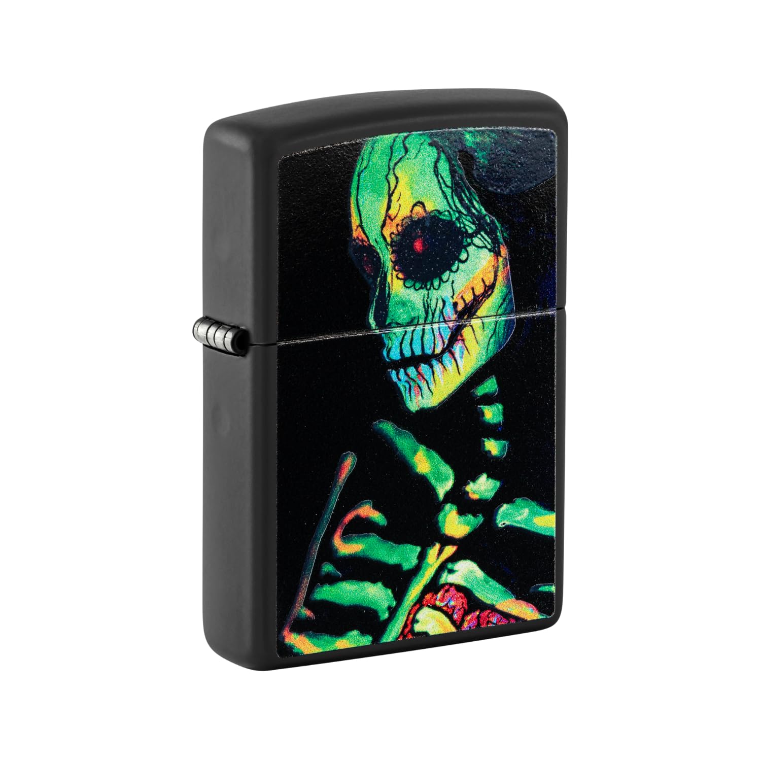 Encendedor Zippo Glowing Skeleton recargable de metal multicolor a prueba de viento para adultos