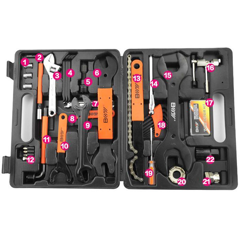 LWR Herramienta de Reparación de Bicicletas (22 Piezas)