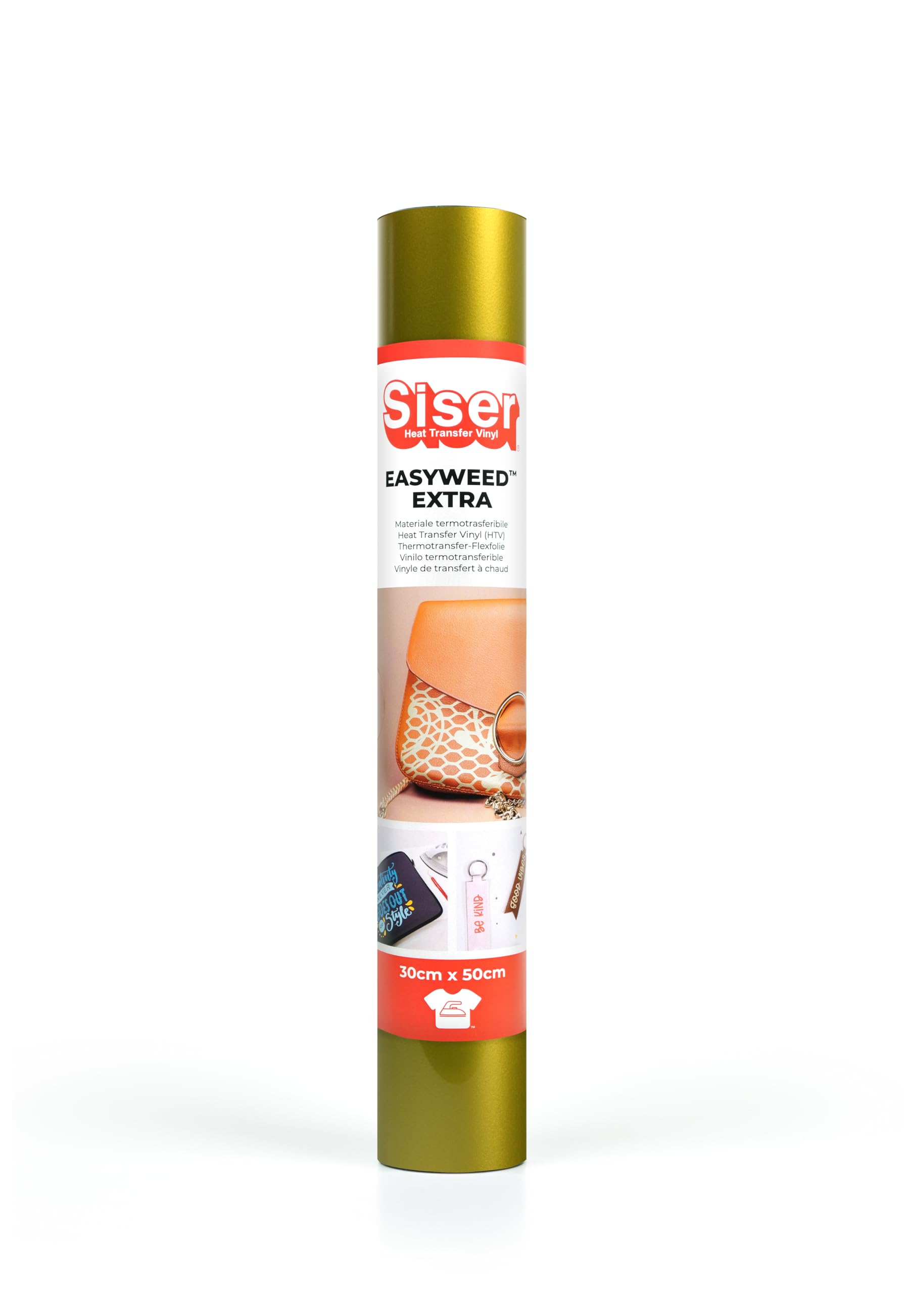 Siser Gold Siser® Easyweed® Extra 30 Cm X 0.5 M, Heat Transfer Vinyl For Customising Nylon, Leather, Treated Fabrics