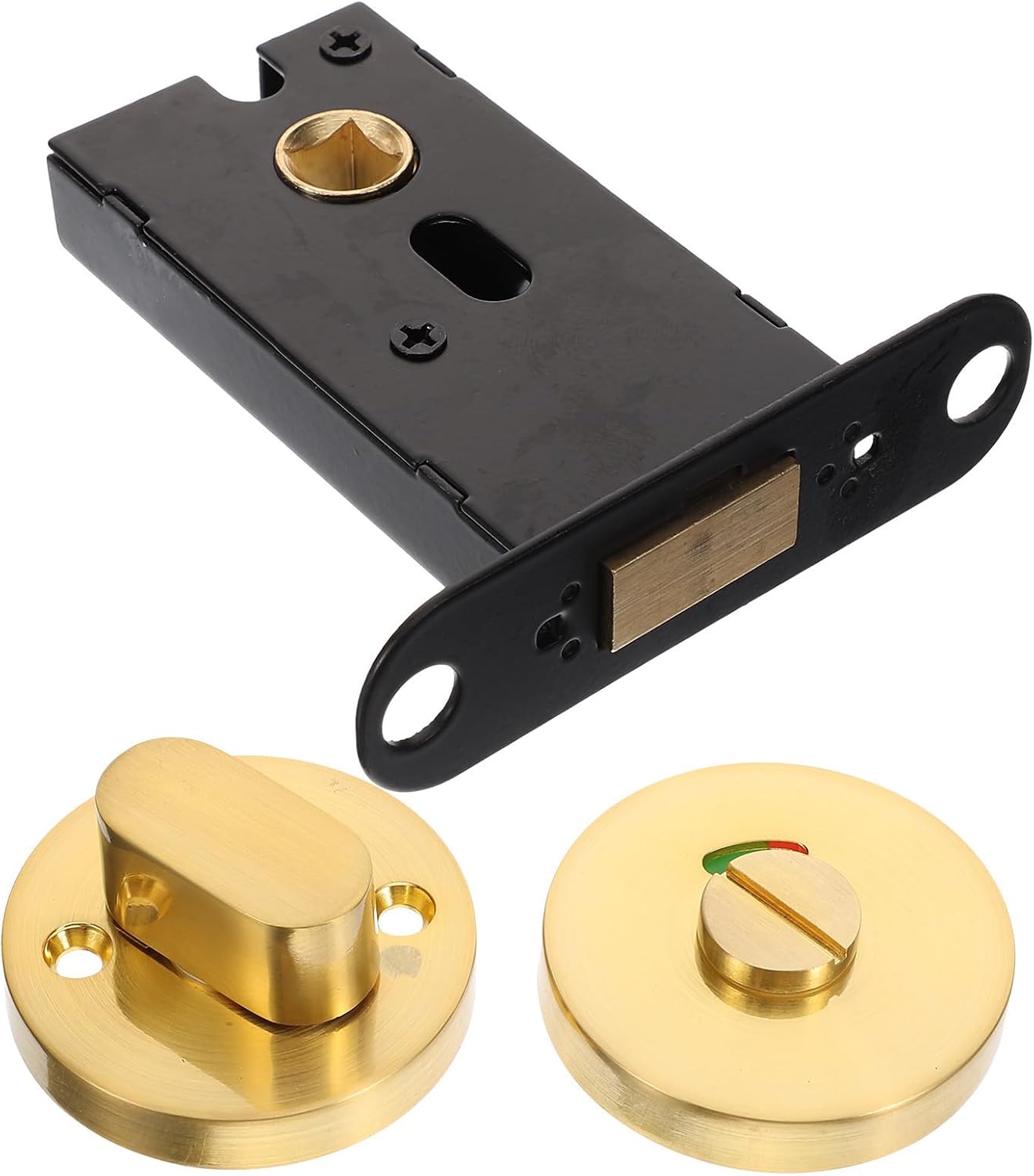 Privacy Indicator Lock for Bathroom Doors with Occupancy Display, Zinc Alloy Sturdy Bathroom Stall Lock Suitable for Office Buildings and Partition Door Privacy Protection