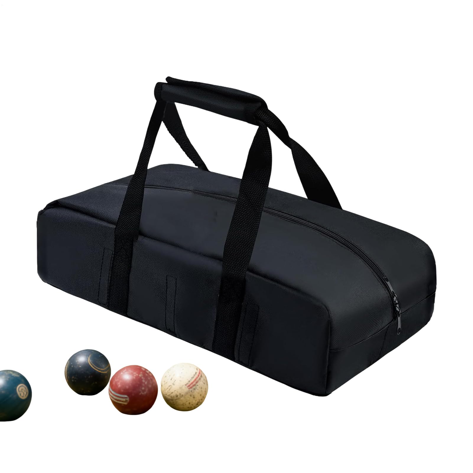 Maletín para pelotas de bochas con organizador impermeable de doble cremallera amplio 8