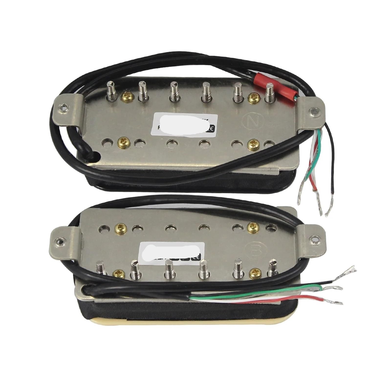 Juego de pastillas humbucker Alnico 2 for guitarra, pastillas de mástil y puente, piezas de guitarra de doble bobina.(Schwarz)