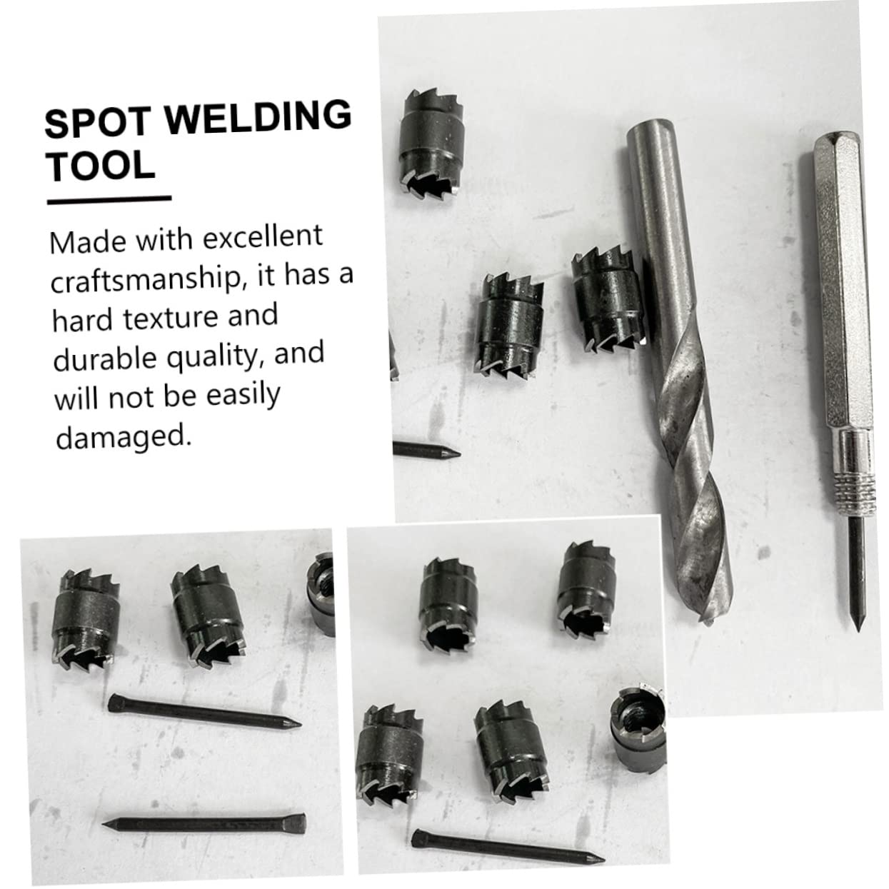 9pcs Welder Drill Bit Set for Removing Spot Welds for DIY Projects Easy to Store Carry