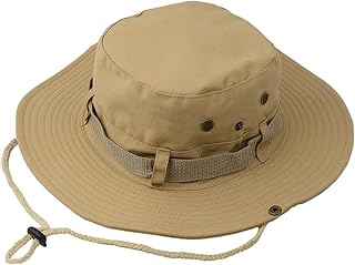 FUIPVGI Chapéu de sol, selva aba larga chapéu pescador homem mulher proteção UV gorro safari viseira chapéu de pesca chapéu de acampamento com alça ajustável