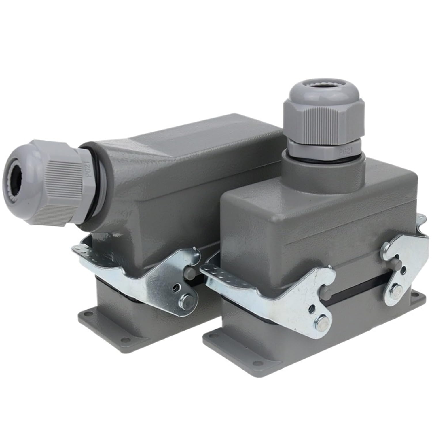 Rectangular Heavy Duty Connector HDC-HE-020 20 Core Pins Aviation Socket Industrial Wire 16A 500V 1Pcs(Lateral line)