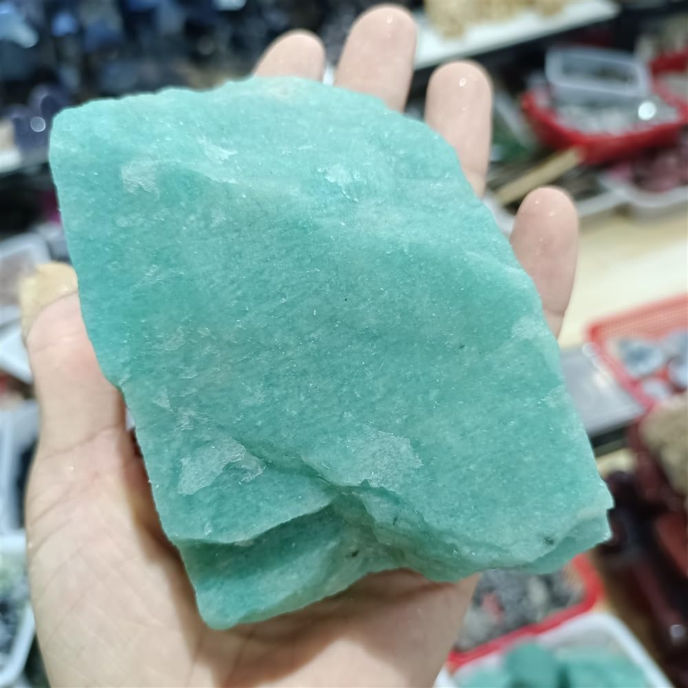 AUOQKQUT Blue Sky River Rough Ore Quartz Crystal Gem Home Office Degaussing Decoration (Size : 510-600g)