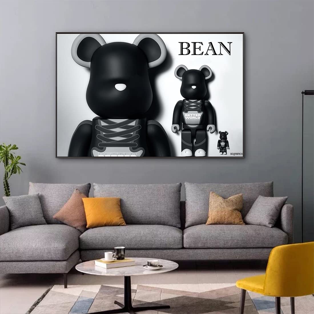 Amazon.co.jp: ベアブリックアートパネル Bearbrick画像装飾 暴力熊