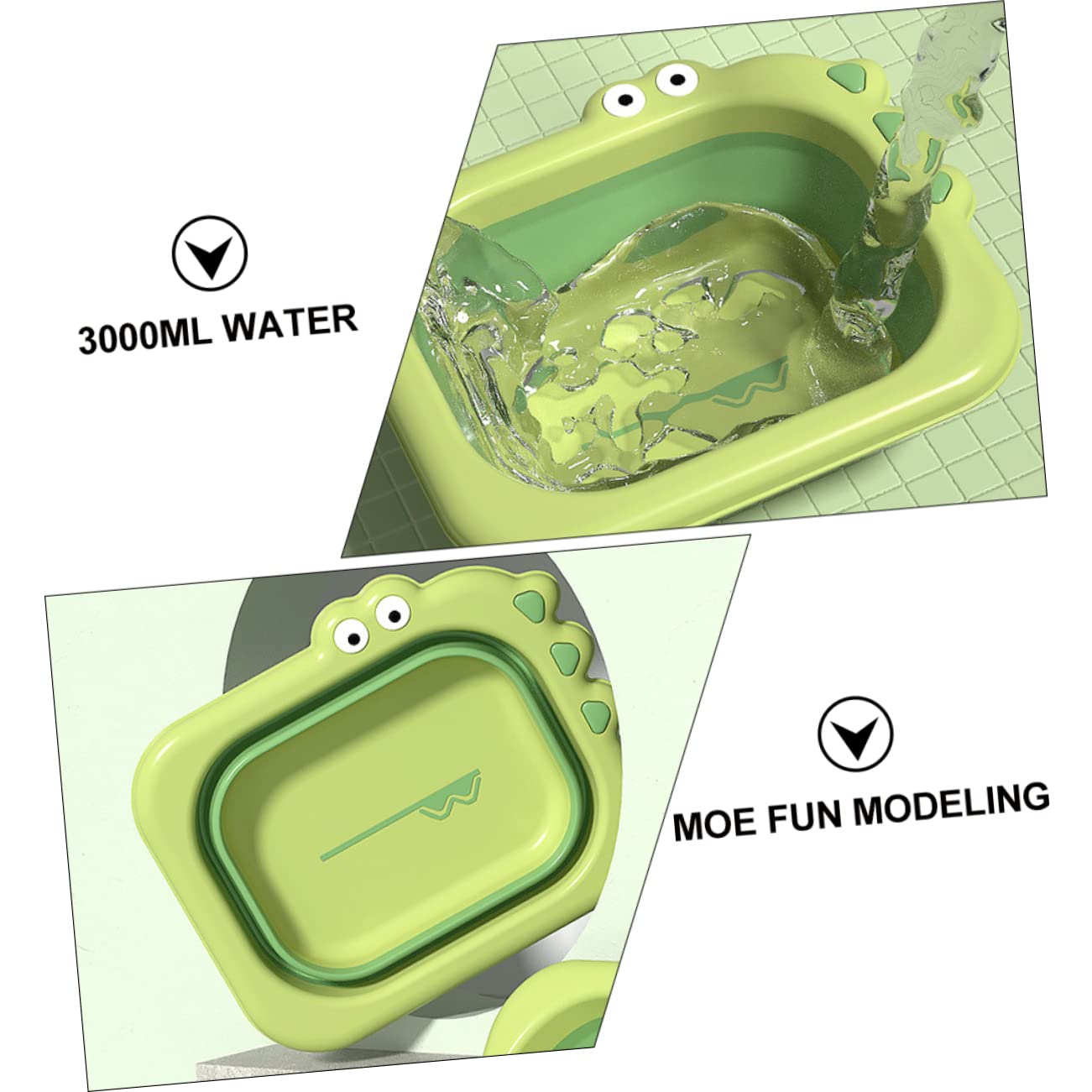 VICASKY Thickened Newborn Wash Basin Foldable Washbasin Resistant Safe Bath Tub for Boys