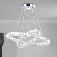 Lin Crystal  Large Crystal Chandelier, Modern Chrome Crystal Chandeliers