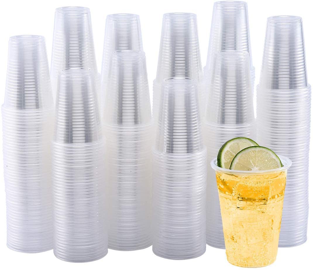 Aspect Plastic Cups Disposable, 500 Pcs, 7 Oz Clear Plastic Glasses Perfect for Water Coolers Drinking Events, Travel