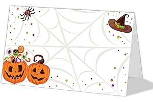 Intriguing Halloween Party Place Cards Tent Style Cards
