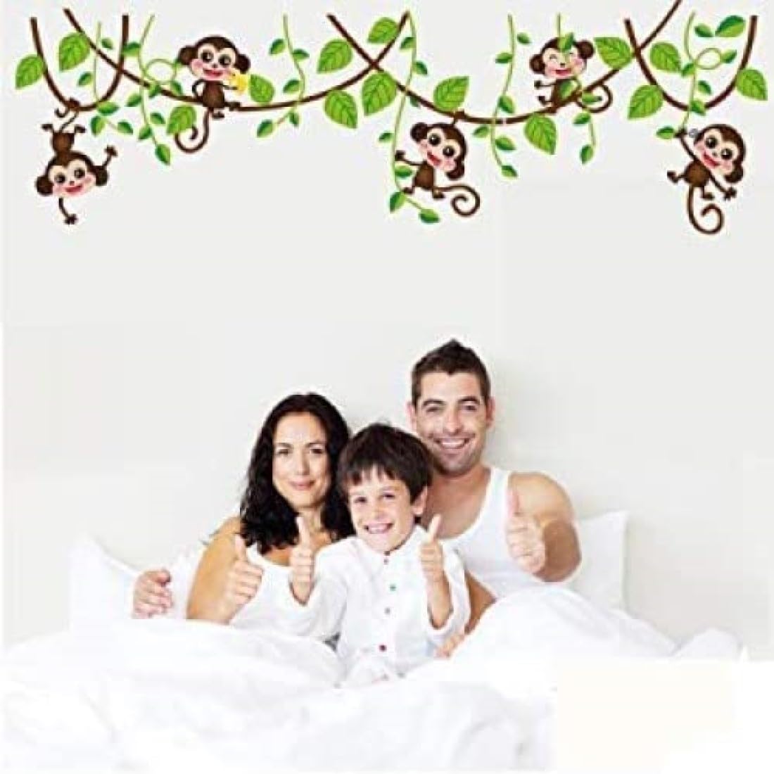 JAAMSO ROYALS 'Monkey Wall Stickers for Wall Stickers for Kids, Wall Stickers for Kids Room, Kids Wall Stickers Wall Sticker (PVC Vinyl, 70 cm X 50 cm) 4
