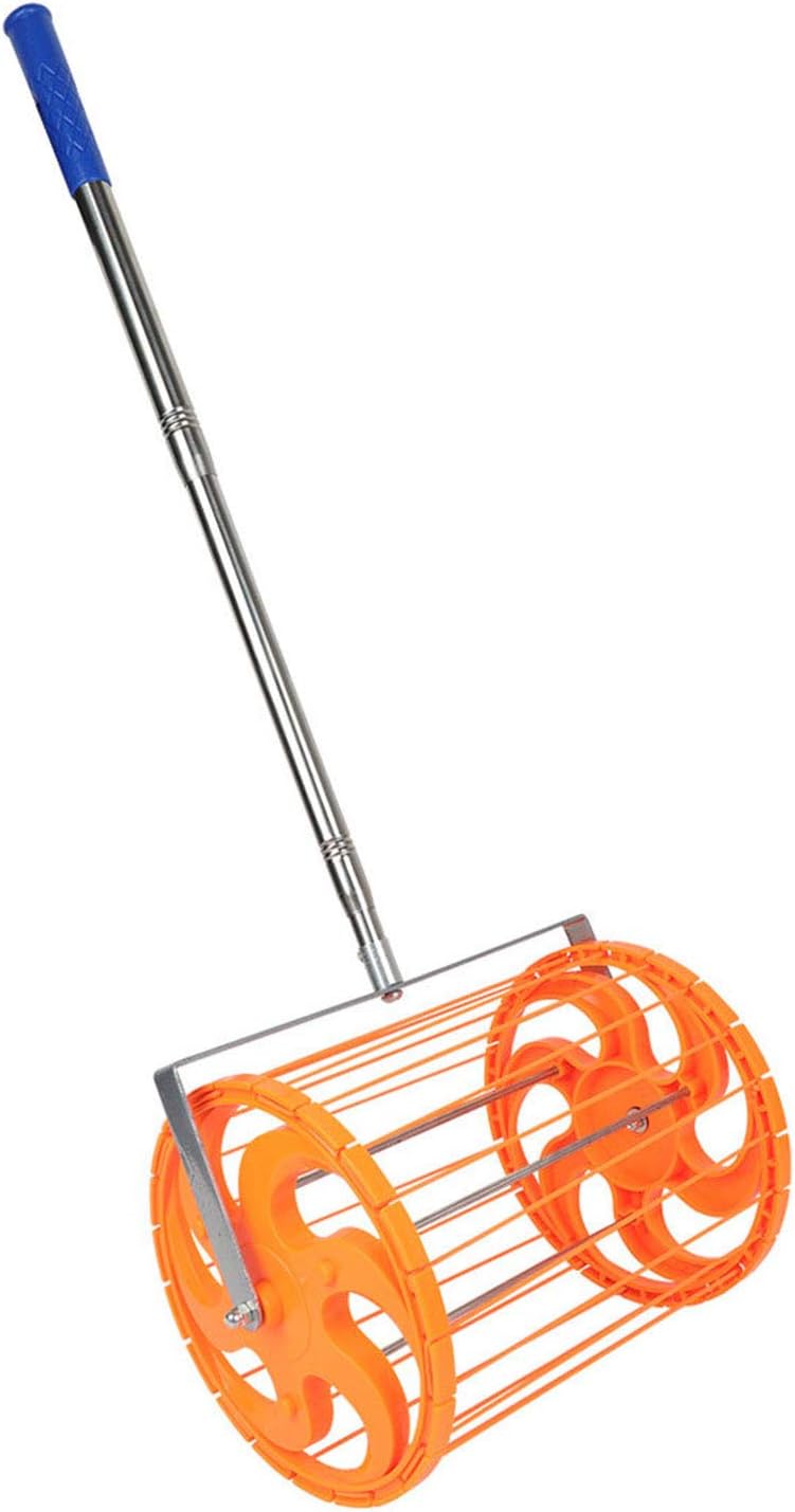 DKULMN Pingpong Ball Retriever, Adjustable Table Tennis Balls Picker, Ball Pick Up Net Bag Table Tennis Ball Picker, Training Tool for Ball,Orange