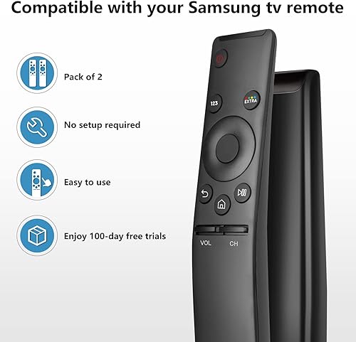 Miniatura 6 de Paquete de 2 control remoto universal para Samsung-TV, compatible con todos los televisores inteligentes Samsung Frame Serif Curved UHD Neo QLED