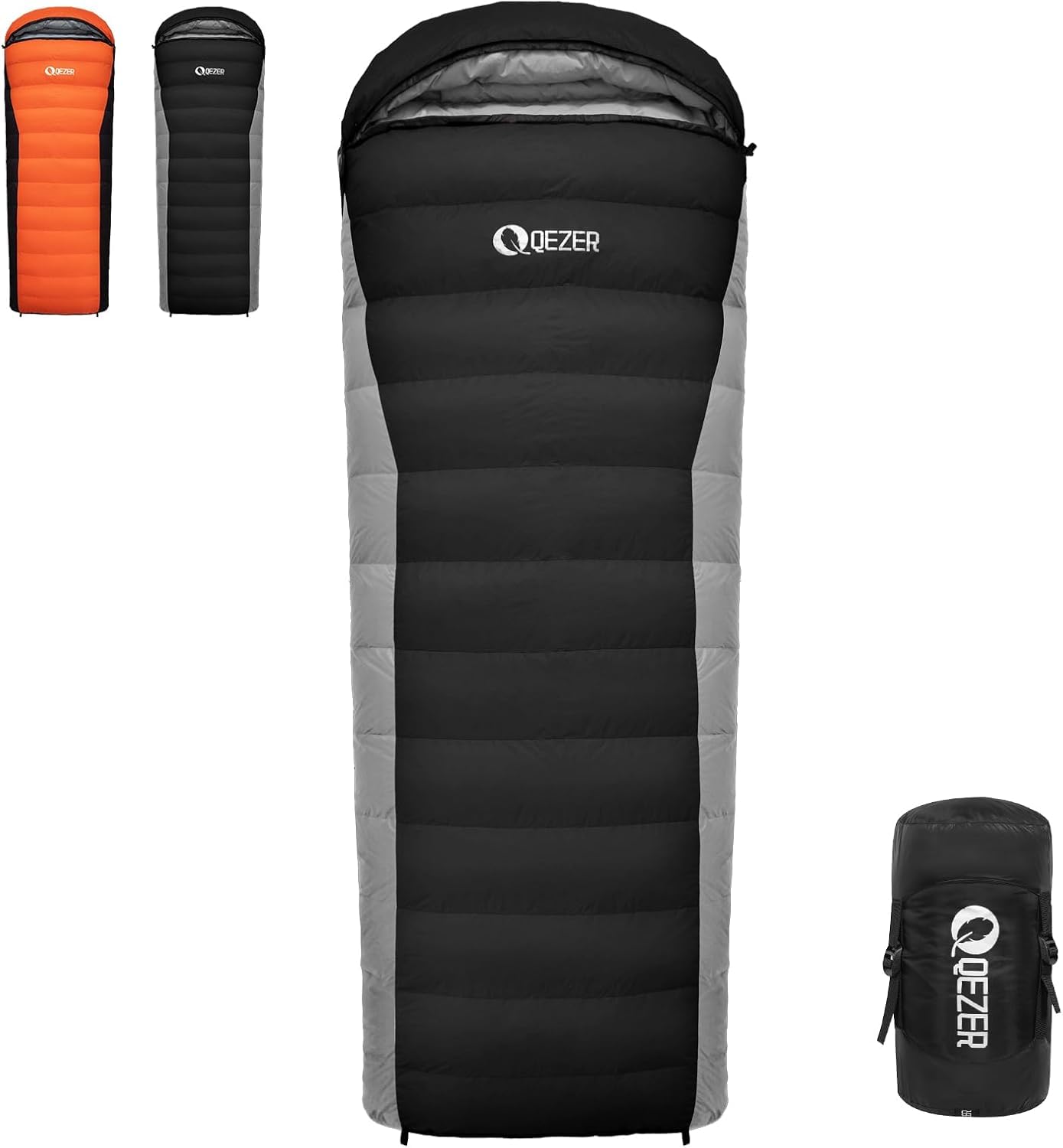 Daunenschlafsack,schlafsack kleines packmaß , 600FP+ Premium-Daunen, 12°C bis -24°C, leicht und warm für 3-4 Jahreszeiten, Camping, Wandern und Outdoor-Trekking