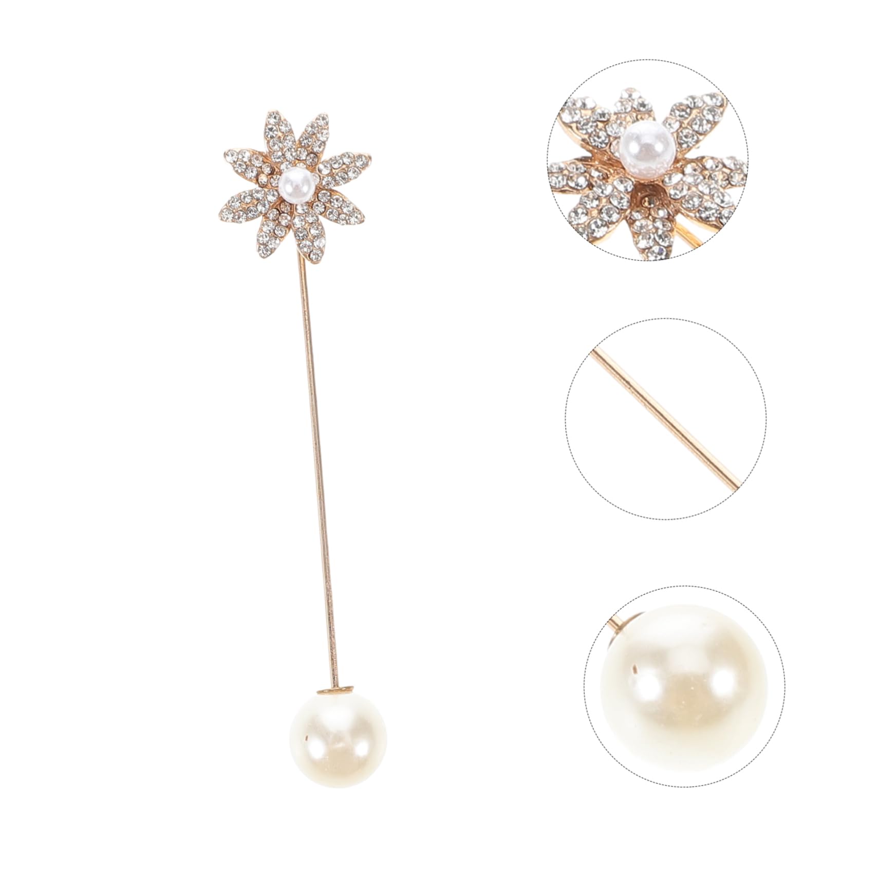 Jewellery para el Vestido de la Camisa de la Camisa Stick Sombrero de Perla Pin de Seguridad Pins Gold Jewellery