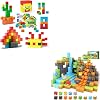 128PCS Magnetic Blocks for Toddlers Toys, Magnetic Blocks-Build Dinosaur Magnet World Set for Boys & Girls t Kids Toys Gift