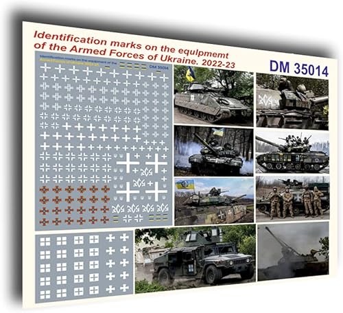 Dan Models 35014 1/35 Calcomanías Marcas de identificación en el equipo de las Fuerzas Armadas o Ucrania 2022-23