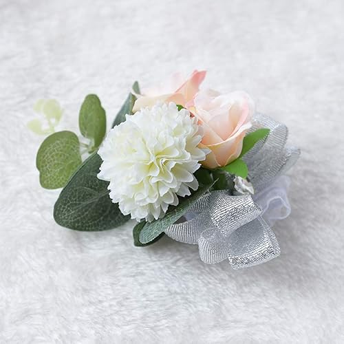 Miniatura 6 de Muñequera de encaje para novia de boda, ramillete de dama de honor, ramillete de muñeca para mujer, para fiesta, baile de graduación, regreso a