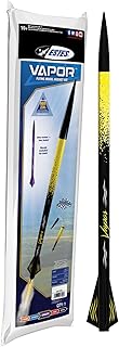 Estes Vapor Flying Model Rocket Kit 7294 | Advanced Build, Black/Yellow & Black/Purple