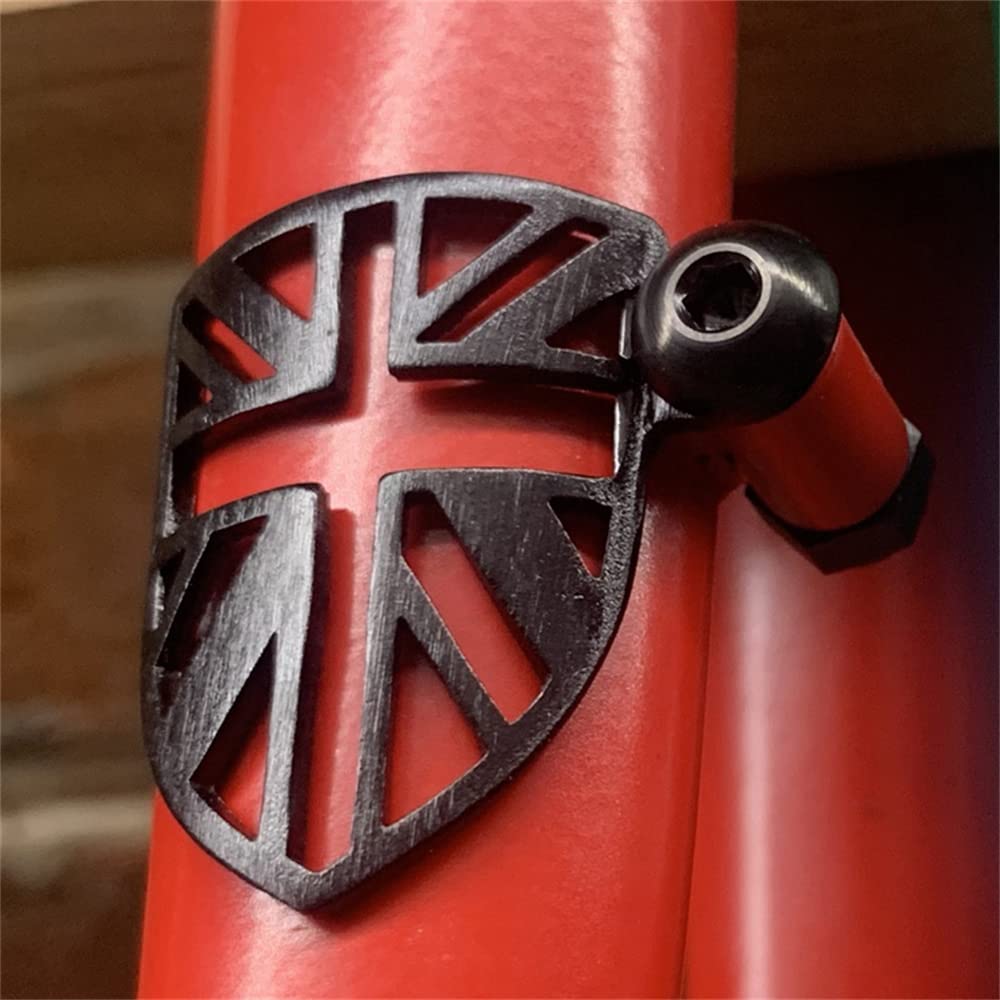 Pegatinas de aleación de aluminio BMX para brompton pegatina Horquilla soporte inferior horquilla trasera evita la fricción para brompton proteger (negro)