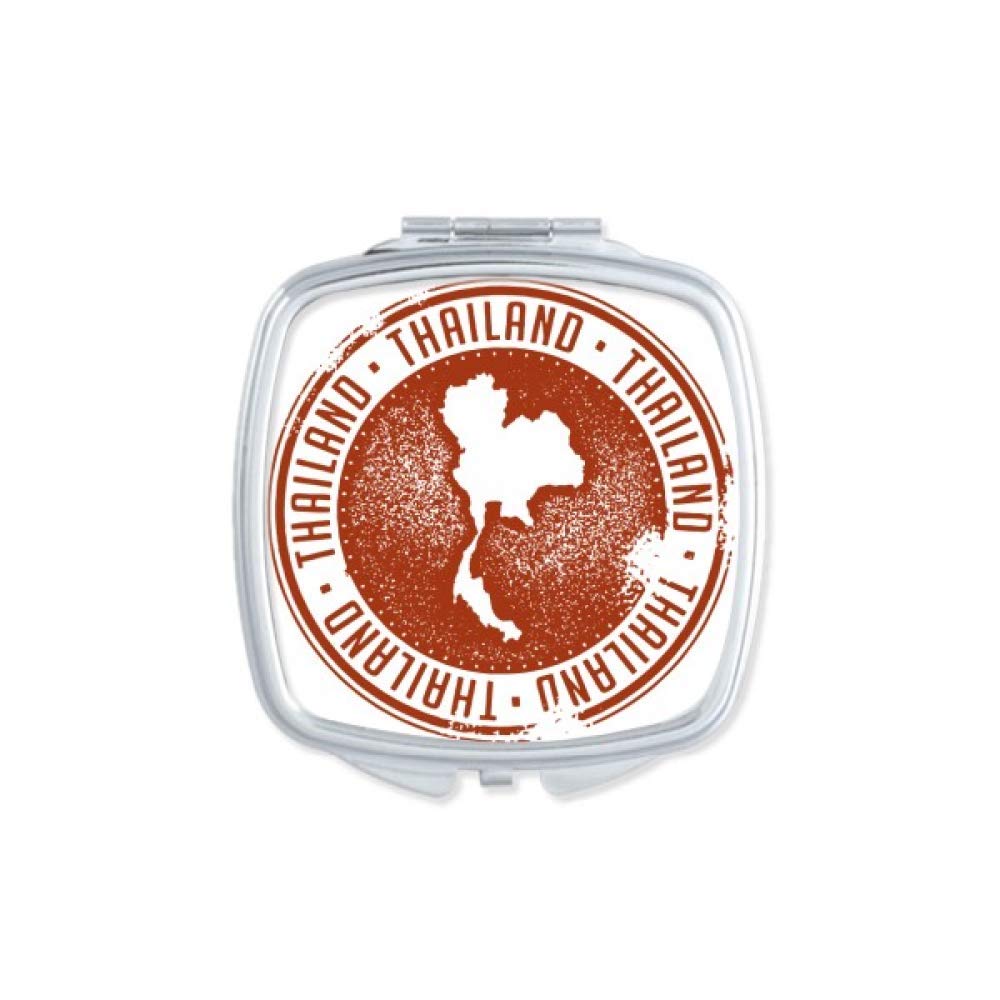 DIYthinkerThai Culture I Love Thailand Map Mirror Portable Compact Pocket Makeup Double Sided Glass