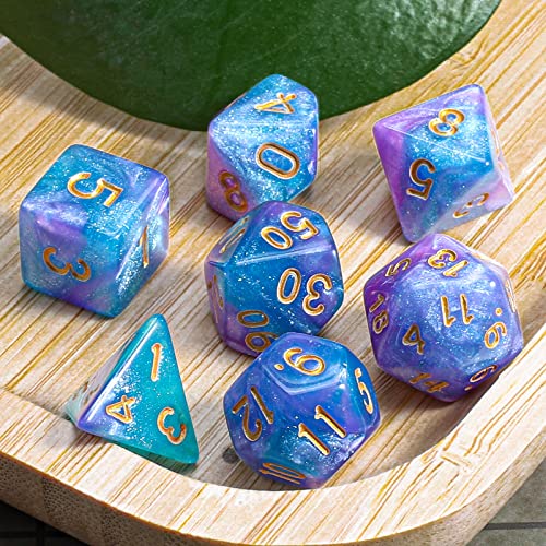 Image of CiaraQ 7pcs Polyhedral Dice Set for Dungeon and Dragons MTG Table Games