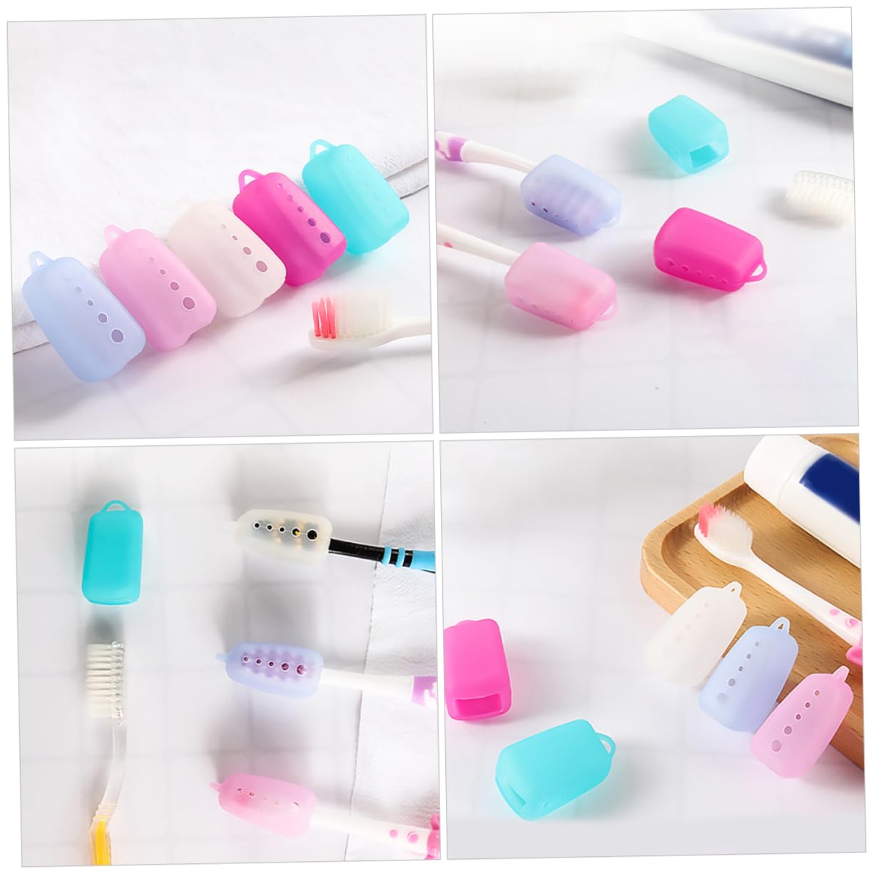 40 Fundas Protectoras para Cabezales De Cepillo De Dientes, Tapas Protectoras para Cepillos De Dientes De Viaje, Tapas para Cepillos De Dientes, Cubiertas para Cabezales De