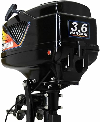 Miniatura 2 de Motor de barco de 2 tiempos 3.6 HP motor fuera de borda 55 CC con sistema de refrigeración por aire, motor de barco inflable, motor de barco,