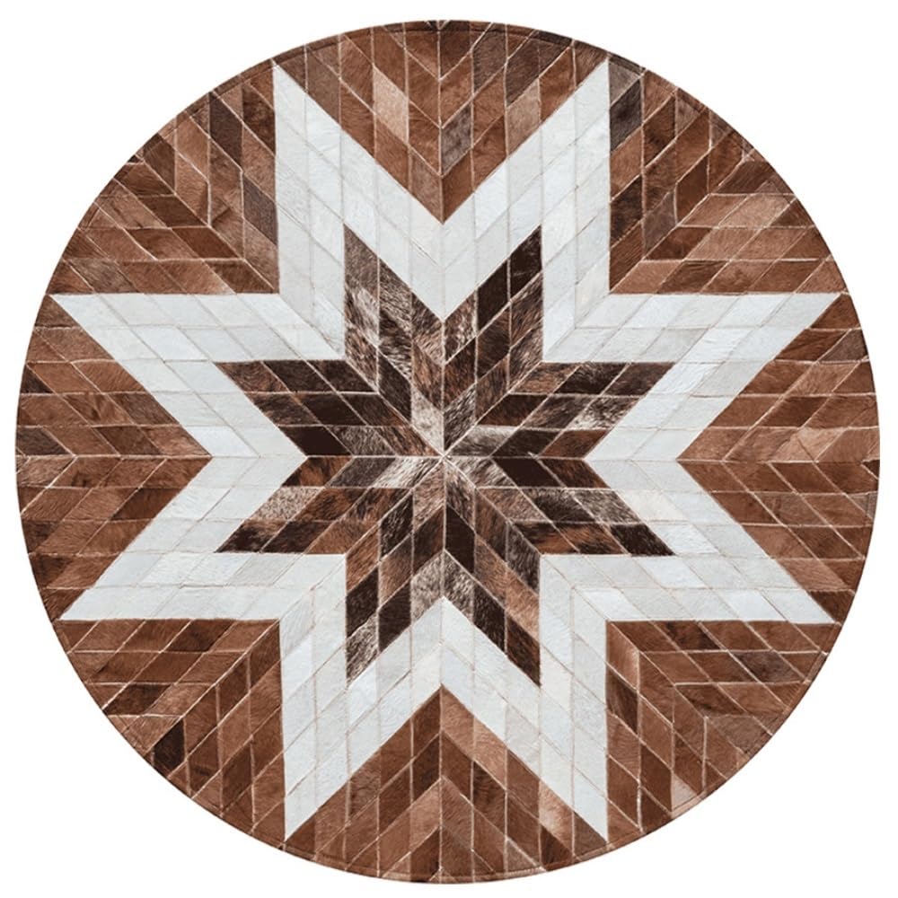 Tapis en peau de vache patchwork pour cheminée : créez un coin salon cosy et chaleureux