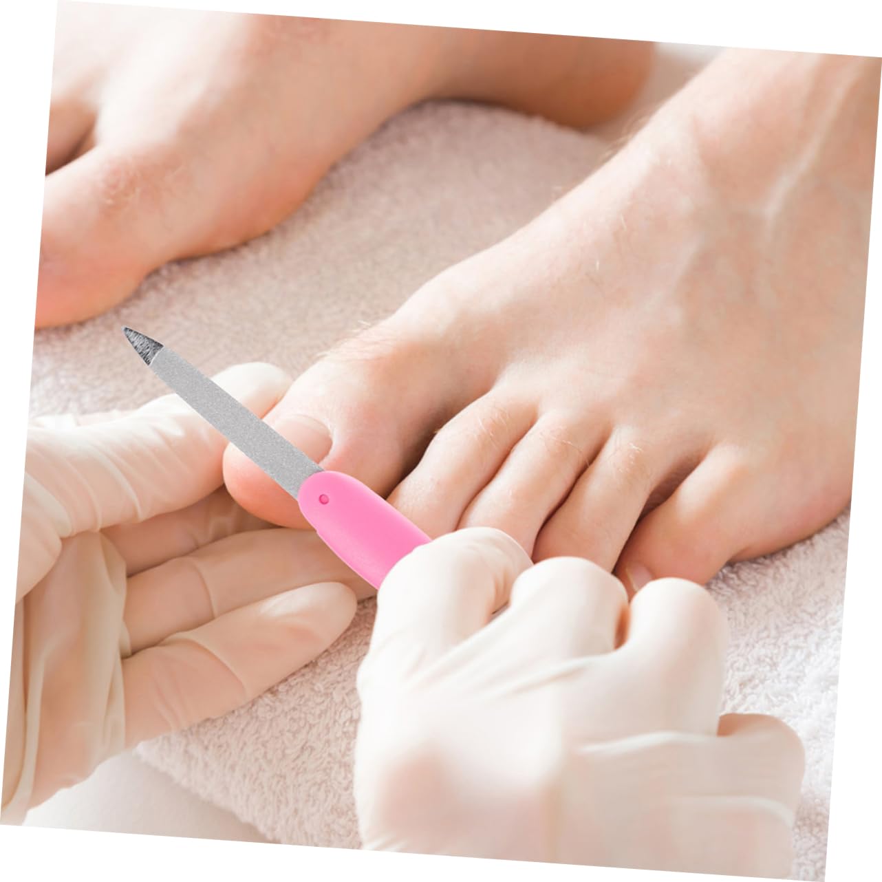 Lima per Unghie Pieghevole Mini 8 Pezzi Rosa in Abs e Metallo | Manicure Domestica e Salone, Design Delicato e Portatile, Levigatura Semplice