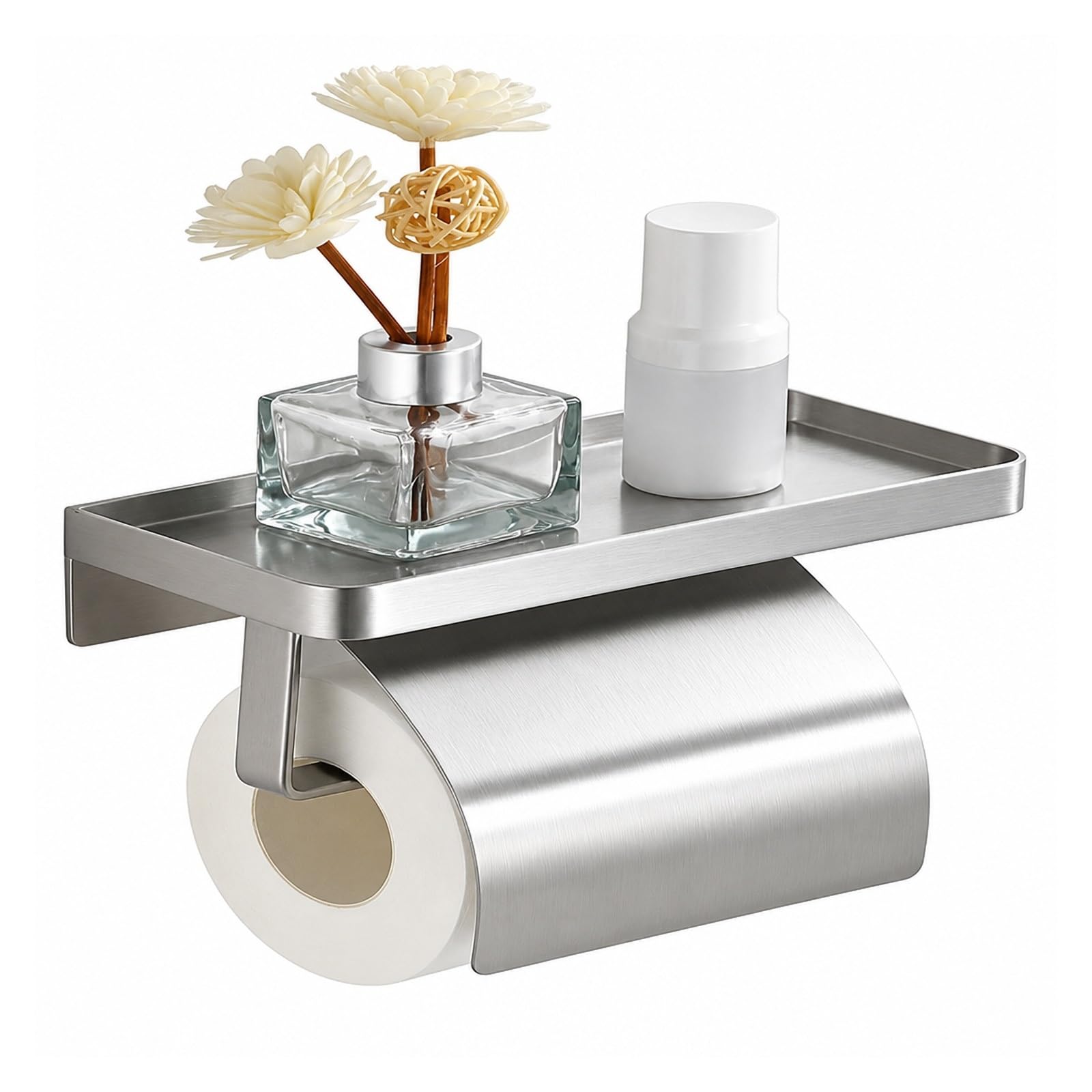 HLTYGWX Portarrollos de Papel higiénico, Soporte de Papel higiénico de Acero Inoxidable 304 sin perforación, para baño