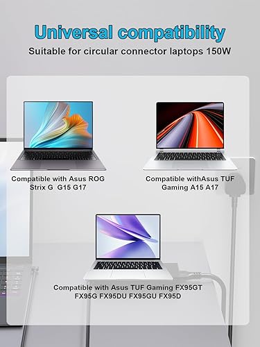 Miniatura 4 de Cargador de CA de 150 W compatible con Asus TUF Gaming A15 A17 F15 F17 FX505 FX566 FX705 FX86 FX95 FX506 FA506 FX706 ROG Strix G G15 G17 G531GD