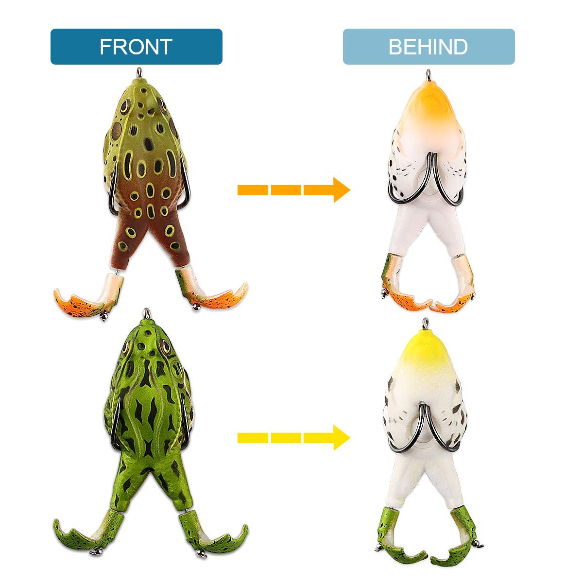 Leurre Grenouille Artificielle 9 Cm – Queue Rotative 360° Et Double Hélices – Appât Souple Avec Yeux 3D Pour Pêche Aux Carnassiers