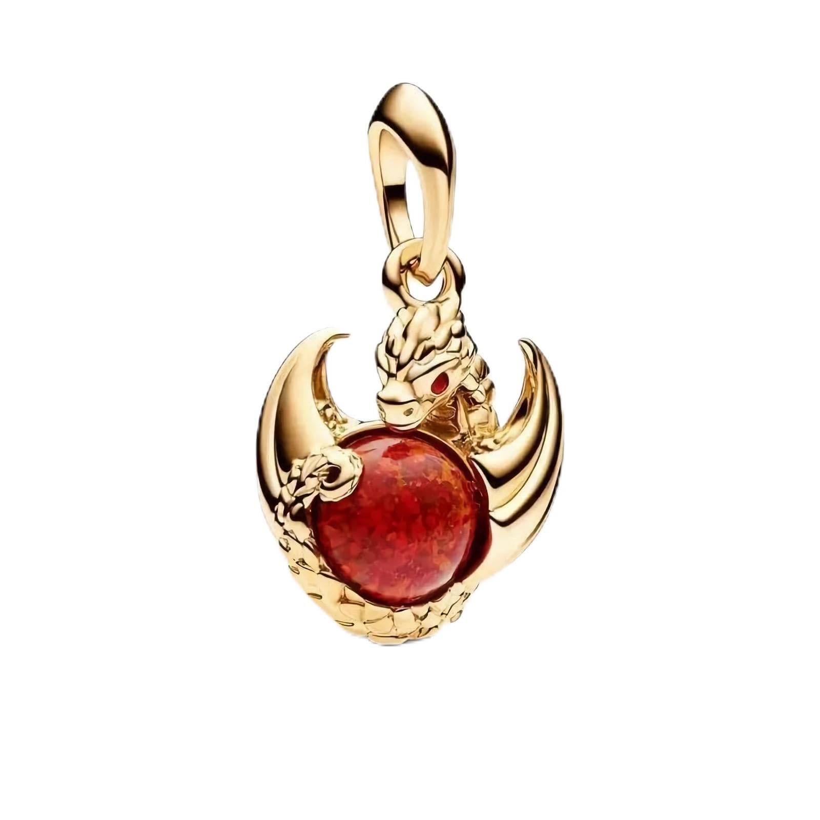 Dragon Accessories Dragon Fire Dangle Charms For Pandora Bracelet (Dragon Fire Dangle Charm)