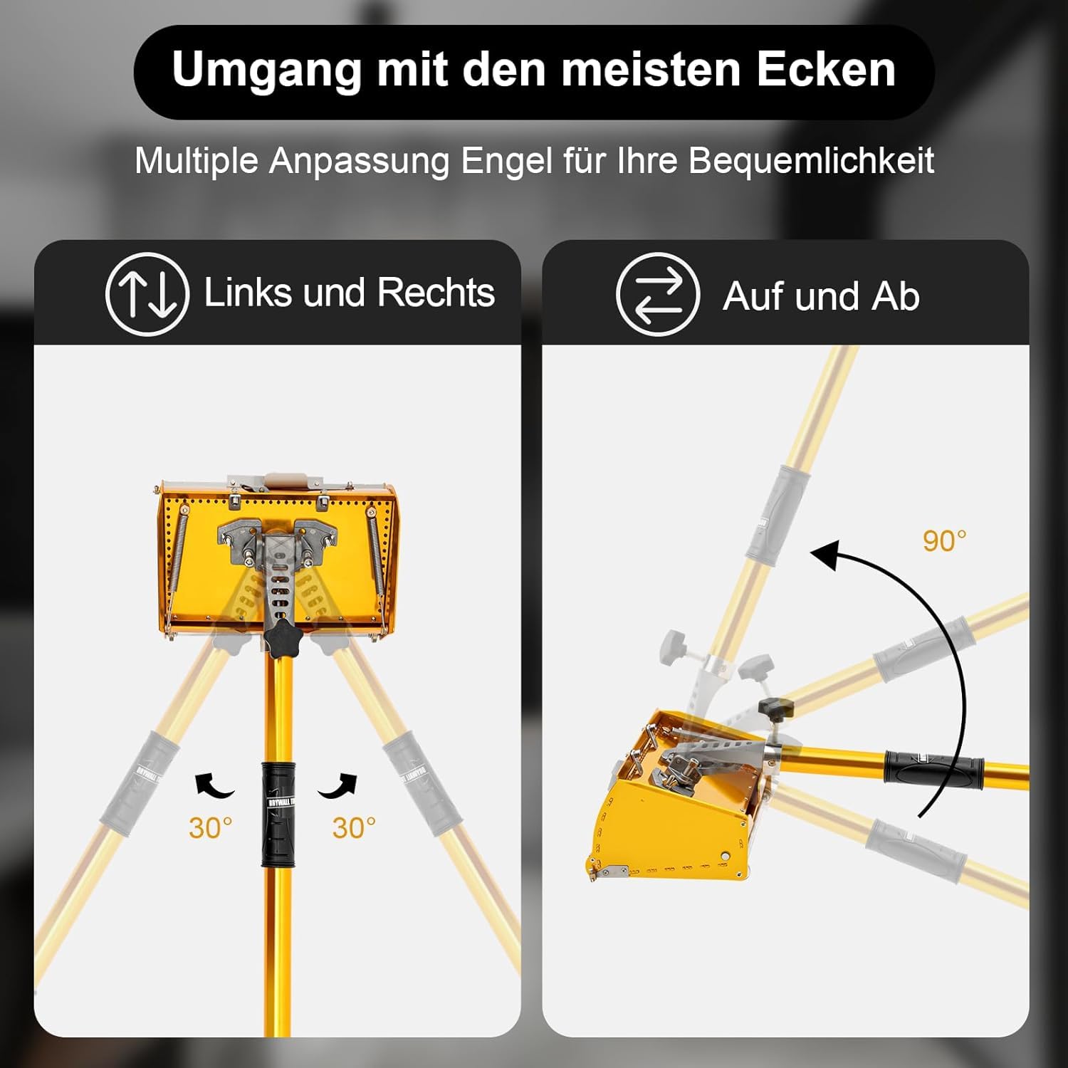 MBUYI 9.8" Profi Maurerkelle,Glättkelle Kelle Einstellbare Länge mit Großer Spachtelkasten,Putzkelle Trockenbau Spachtel Werkzeug für Wand/Decken Kratzspachtel