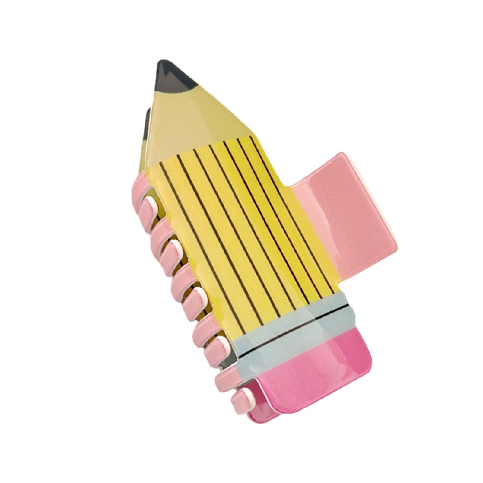 Yctze Pinze per Capelli, Mollette Antiscivolo 24 Pezzi per una Presa for Tutti i Tipi di Capelli (Forma di matita a strisce gialle)