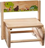 Vista 1 de Fox Valley Traders Taburete y silla 2 en 1 para niños, diseño de animales del bosque