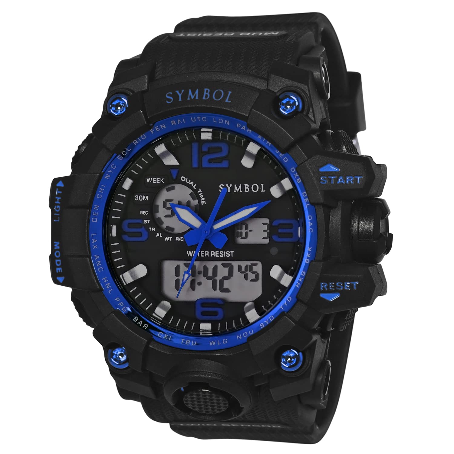 Amazon Brand – Symbol Analog-Digital Men’s Watch (Dial Colored Strap)