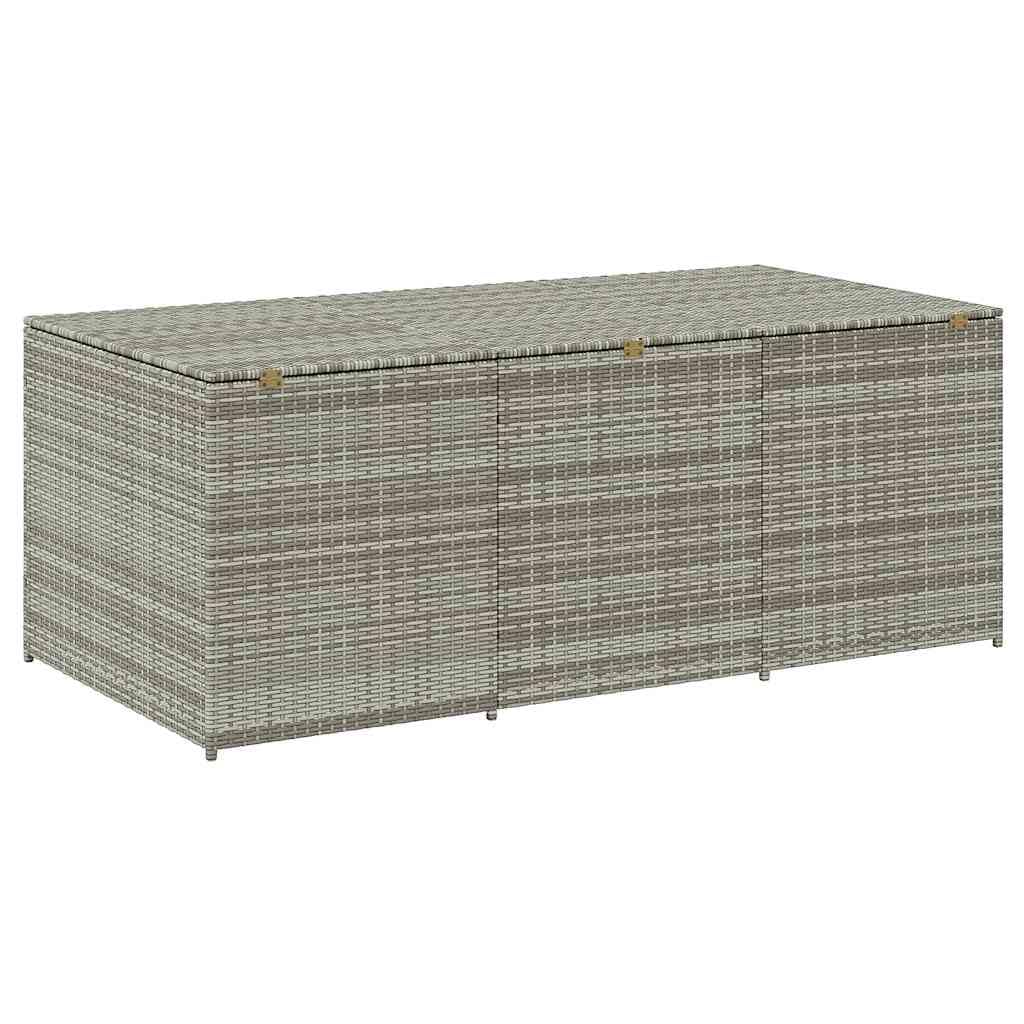 Générique Boîte de Rangement de Jardin résine tressée 180x90x70 cm Gris, Meubles, Mobilier de Jardin, Coffres de Jardin, Gris, (Poids 25.8KG)