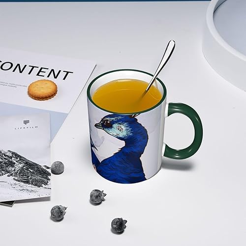 Miniatura 7 de Vintage Peacock And Floral Coffee Mug Coffee Cups Ceramic with Handle,Tea Cups Mug tazas para cafe Drinking Cups Gifts for Women Men,Unique Coffee