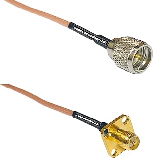 1 feet RG316 Mini UHF Male to RP-SMA Female Flange RF Pigtail Coaxial Cable