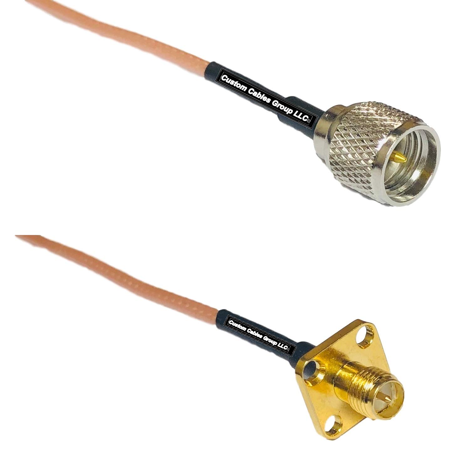 6 feet RG316 Mini UHF Male to RP-SMA Female Flange RF Pigtail Coaxial Cable