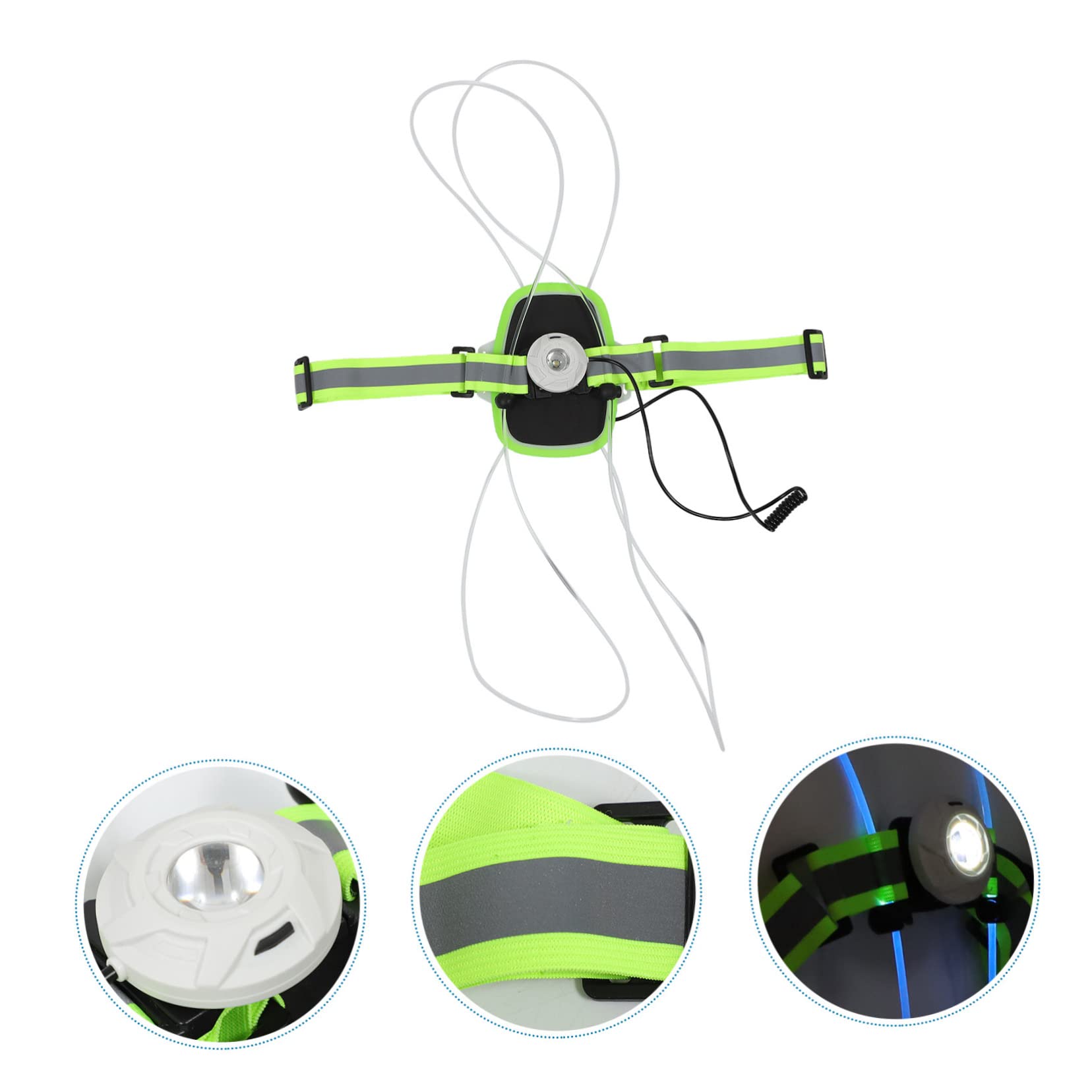 INOOMP Leuchtender Reflektierender Westengurt mit USB Ladung 1200mah