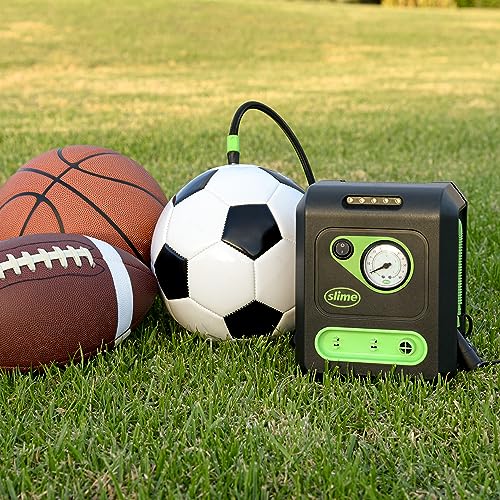Slime 40034 Tire and Mattress Inflator, All-Purpose, High Pressure, High Volume, Analog 100 psi Dial Gauge, LED Light, 8 min Tire inflation, 3 Min Mattress inflation by Slime - Image 7