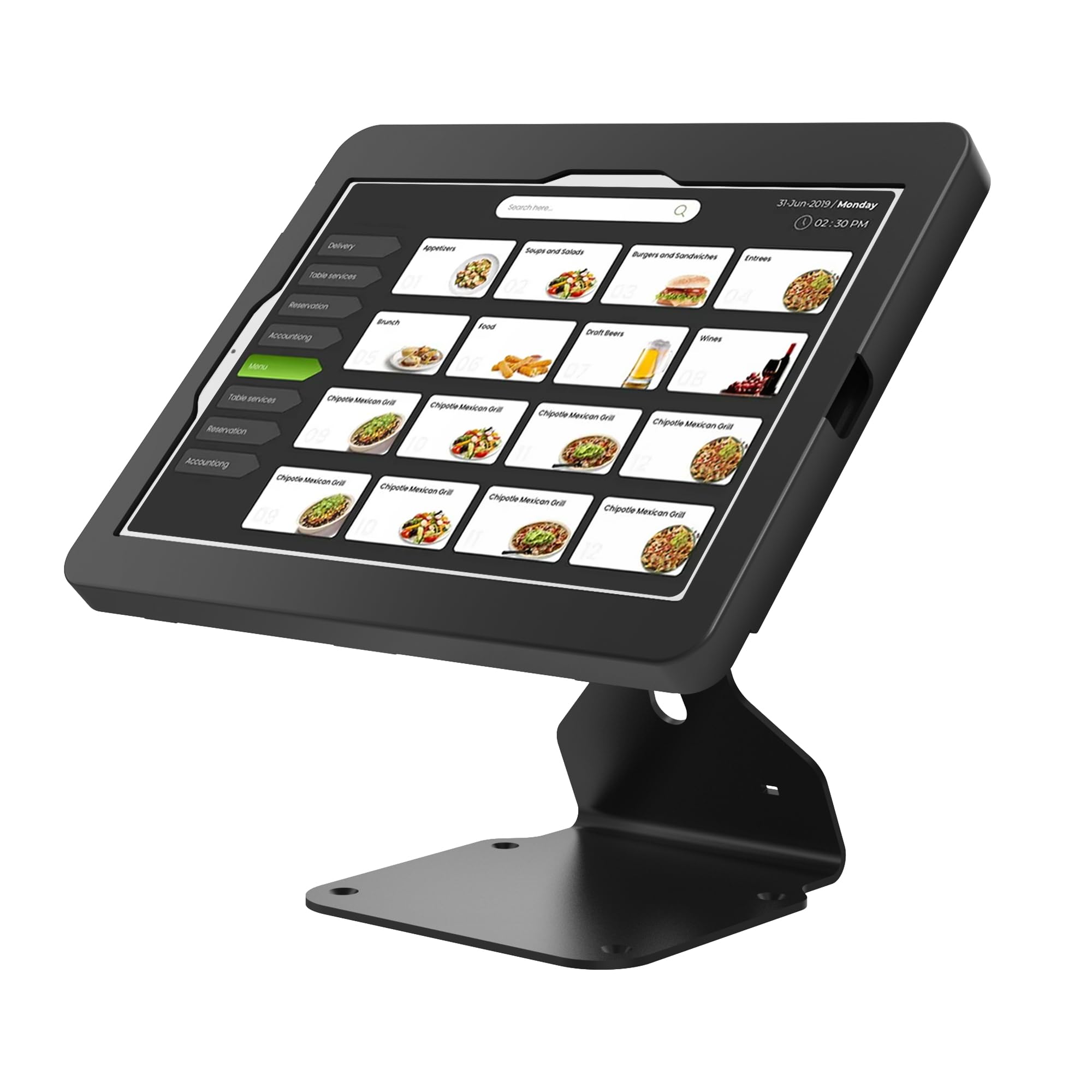 Supporto per tablet POS da scrivania, in metallo pesante, con chiusura a scatto, girevole – compatibile con iPad 10 pollici, Pro 11" 1 2 3 4, Air 4 5, Air 11", iPad 11" (A16) - BSC401BA
