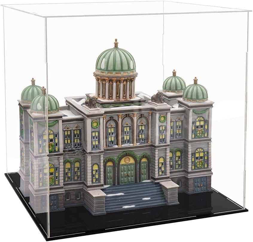 Image of Acrylic Display Case for Collectibles | Dustproof Transparent Showcase Box for Action Figures, Miniatures & Models | Countertop Cube with Protective Film ((12x12x12 inch; 30x30x30cm))
