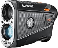Bushnell Tour V6 Golf Laser Rangefinder Patriot Pack: Visual JOLT, Magnetic Mount, 1300 Yd Range, 6X Mag, IPX6 Waterproof