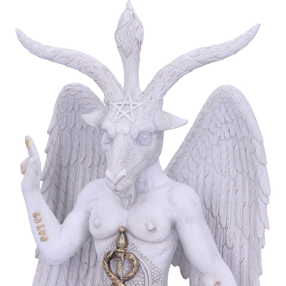 Nemesis Now B5260S0 - Statuetta di Baphomet del Signore Oscuro, 26 cm, colore: Bianco