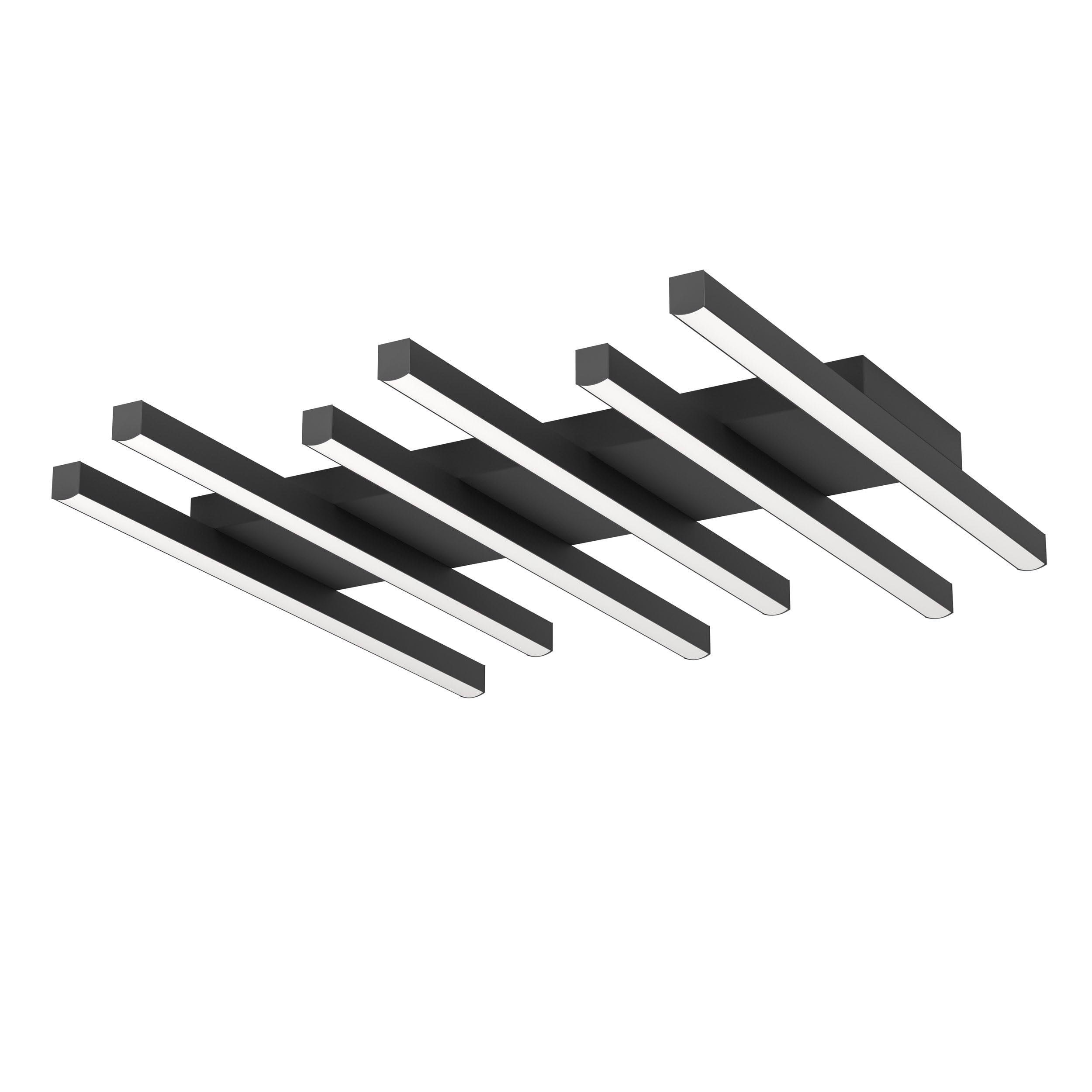Plafonnier LED dimmable Padulari noir et blanc rond avec télécommande pour salon